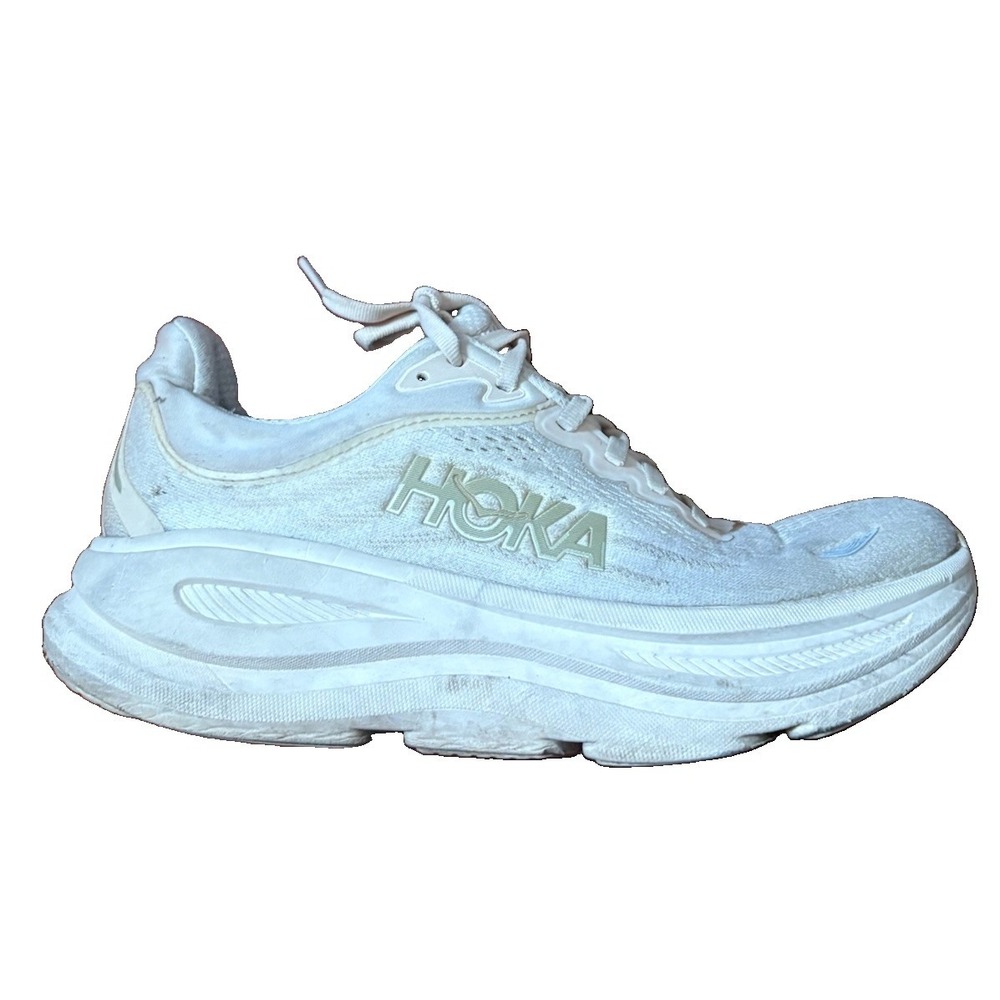 Hoka One One Bondi 9 Women's US Size 7.5B Cosmic Grey/White 1162015 CYWH